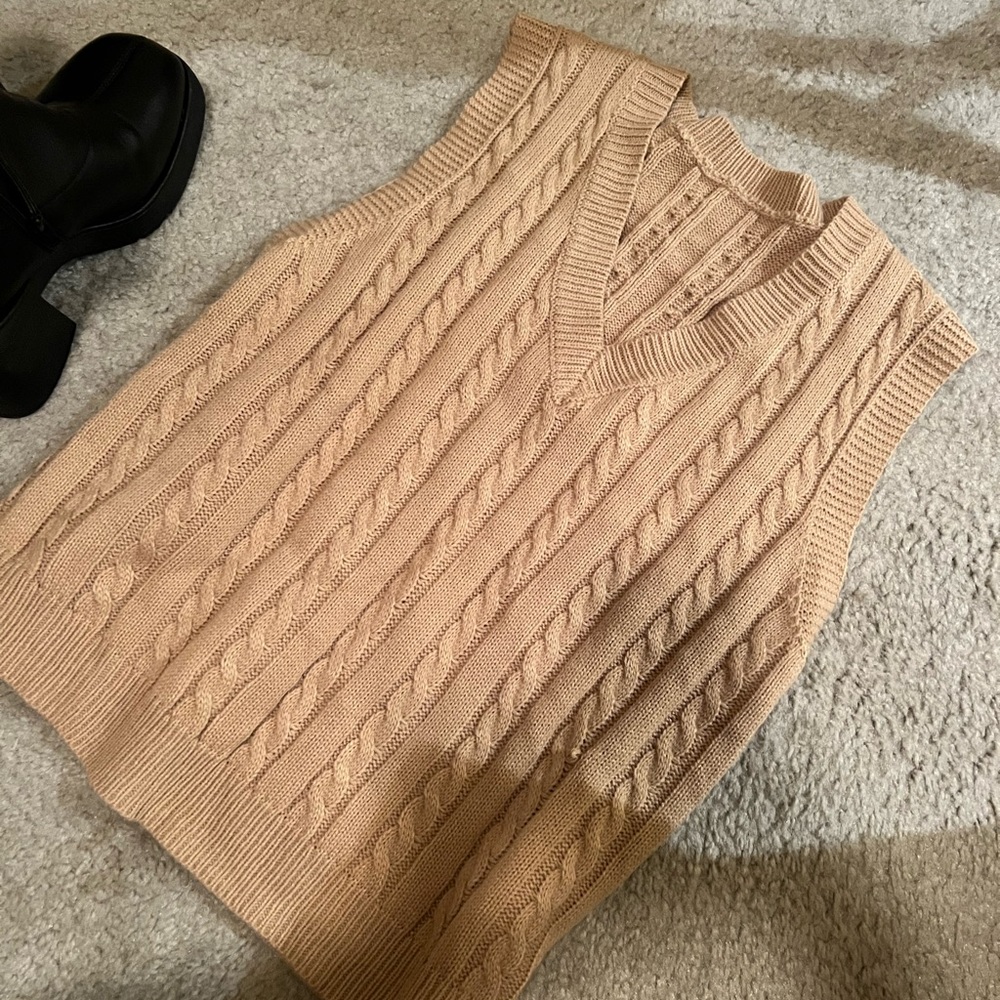 Brown Vest top - size small